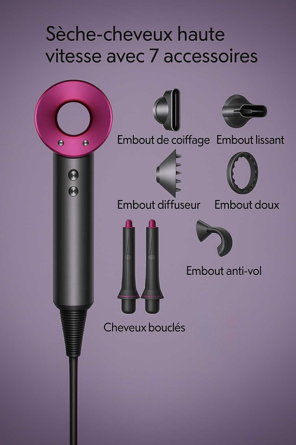 Sèche-Cheveux Ionique 5 en 1 Pro